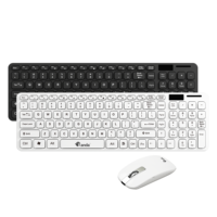 Combo de Teclado y Ratón Inalámbrico Ergonómico y Delgado Banda K17 de 101 Teclas, Ahorro de Energía, 2.4Ghz, 1600 DPI, para Oficina en Casa y Computadora