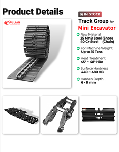 Conjunto de Eslabones de Cadena de Acero con Zapatas para Komatsu <span class=keywords><strong>PC75UU</strong></span> PC78US-5 PC78US-6E0 |   Grupo de Cadenas para Tren de Rodaje de Uso Pesado de Fábrica - Product Image 2