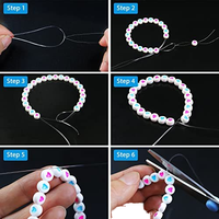Corde élastique transparente, fil de perle, bracelets de fil de bijoux faits à la main bricolage
