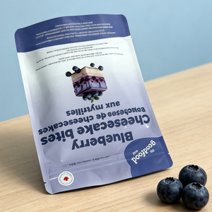 Custom Printed Food Grade Stand Up Pouches Glossy Aluminum Foil Resealable <b>bags</b> for Dried Fruit Biscuit Baked Snacks Packaging - Product Image 4