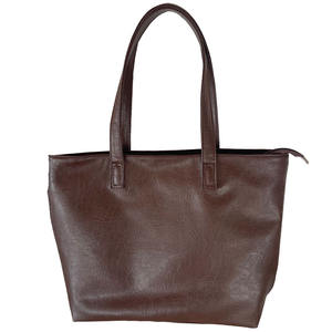 Sac fourre-tout pour femme en cuir souple marron, grande capacité, poche zippée, usage quotidien, automne 2024 - Product Image 5