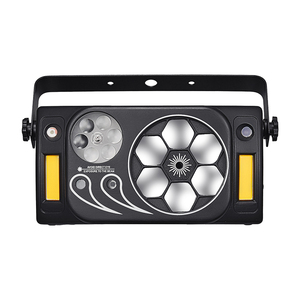 Projecteurs laser LED RGBW 4-en-1 avec télécommande et contrôle sonore, effet stroboscopique œil d'abeille pour entrepôts, soirées, <span class=keywords><strong>DJ</strong></span>, KTV, IP65 - Product Image 3