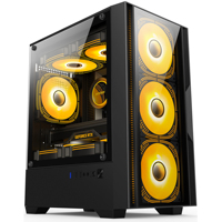 New Mid Tower Gaming Computer Case RGB ATX/Micro-ATX PC Aluminum Alloy CPU Tempered Glass Cabinet Pc Computer Case