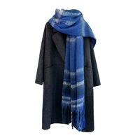 Écharpe d'hiver douce au toucher cachemire, en polyester léger, luxueuse, à motif écossais, écharpes et châles pour femmes