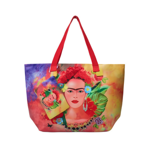 Sac de plage imprimé numérique Beauty Head 56x36x17cm avec petite sangle, sac fourre-tout - Product Image 1