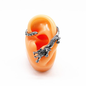 yunnique Tiger Animal <b>Cuff</b> <b>Earrings</b> Stainless Steel Single <b>Ear</b> Clip For Men Women Fashion Jewelry - Product Image 1
