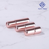 Flacon roll-on de luxe en verre rose doré vide pour huiles essentielles et parfums, 1ml 2ml 3ml 5ml, avec capuchon rose, lot de 100 pièces