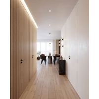 Porte invisible en bois massif moderne, rehaussant l'élégance intérieure pour la décoration de chambre et d'appartement