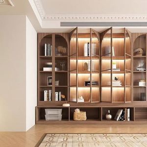 Luce di lusso soggiorno <span class=keywords><strong>libreria</strong></span> stile europeo su misura scaffale in vetro illuminazione camera da letto <span class=keywords><strong>libreria</strong></span> armadietto di stoccaggio della biblioteca - Product Image 5