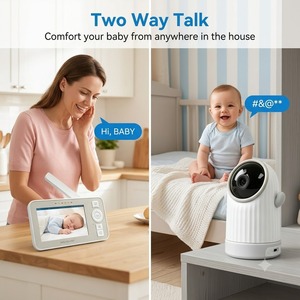 Moniteur bébé intelligent WiFi KT412W avec écran IPS 4 pouces, caméra vidéo sans fil 720P avec fente pour carte SD pour l'enregistrement et application PTZ - Product Image 5