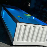 Piscine sur mesure OEM avec revêtement en WPC, coque en fibre de verre acrylique pour villa, hôtel, complexe hôtelier