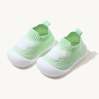Chaussures de sécurité décontractées pour bébés et tout-petits, respirantes, en Flyknit, antidérapantes, légères, pour la première marche, type chaussettes, pour l'extérieur