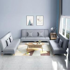 Sofá Cama Convertible de Diseño Moderno Plegable Reclinable Perezoso para Adultos Tapizado en Tela para Sala de Estar o Alquiler - Product Image 3