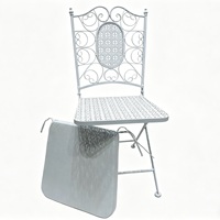 Chaise de jardin pour mariage Miranda en fer, chaise pliante de mariage, chaise papillon pliante d'extérieur, chaises d'extérieur pour restaurant de mariage