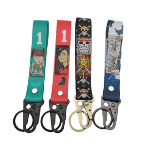 Miếng Vá Dệt Nhiều Màu Móc Khóa Vải Thăng Hoa Móc Chìa Khóa Anime Dây Đeo Chìa Khóa Móc Khóa Carabiner Anime Móc Khóa Móc Khóa - Product Image 2