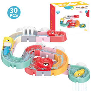 TOMMABO Mur <span class=keywords><strong>de</strong></span> toboggan pour enfants Blocs <span class=keywords><strong>de</strong></span> construction à grosses particules Assemblé <span class=keywords><strong>Puzzle</strong></span> et balle roulante amusante Bébés Tourner Musique Jouets <span class=keywords><strong>de</strong></span> <span class=keywords><strong>bain</strong></span> - Product Image 5