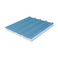 Panneau sandwich léger en mousse de polyuréthane rigide, tôle d'acier ondulée, isolation thermique et phonique, imperméable, pour toiture extérieure
