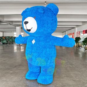 Trang phục mascot gấu bông bơm hơi màu xanh dương mới năm <span class=keywords><strong>2026</strong></span>, dễ thương và hài hước, kiểu hoạt hình, dùng để đóng vai, hóa trang - Product Image 4