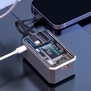 Nuevo Diseño Mini Banco de Energía de 10000 mAh con 2 Cables Integrados, Estación de Carga de Emergencia con Pantalla Digital Inteligente - Product Image 6