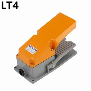 LT4 Foot Switch 220V380 CNC machine tool pedal switch aluminum shell silver point foot pedal switch