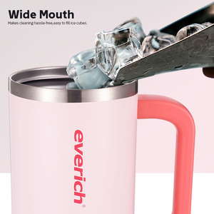 Ensemble cadeau personnalisable : Gobelet isotherme 40 oz avec poignée + Tasse à café 14 oz avec plusieurs couvercles, Ensemble de gobelets isothermes en gros pour promotion - Product Image 4