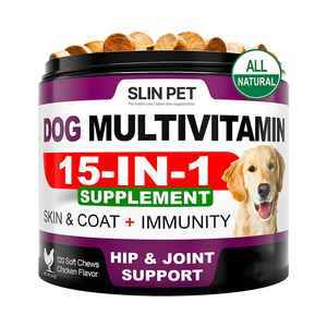 Suplementos de nutrición multivitamínicos para mascotas con vitaminas para mejorar el sistema inmunológico y apoyar el cerebro y el corazón de los masticables suaves para perros - Product Image 1