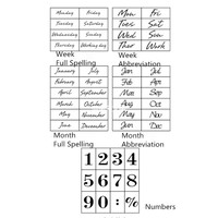 Timbre séries nombres de semaine en bois, timbres personnalisés, usage quotidien, décoration pour Scrapbook, manuel, fourniture de bricolage, vente en gros, 60 pièces