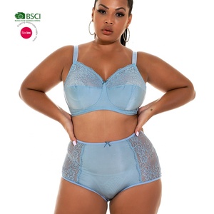 <span class=keywords><strong>2021</strong></span> Venta caliente Sexy Lace Plus Size and Panty Set Mujeres Ropa interior Sujetador & Brief Sets - Product Image 1