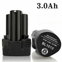 Pour batterie au lithium Makita 10,8 V BL1013/BL1020/BL1030/BL1015, capacité 2000-6000 mAh, 500 cycles, compatible avec les batteries rechargeables