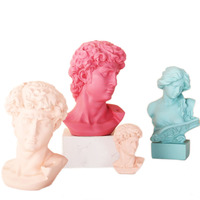 Sculpture de portrait en résine, artisanat, décoration d'intérieur, buste de David de Michel-Ange, figurine