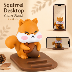 Soporte de Teléfono Personalizado con Forma de Ardilla, Decoración de Escritorio de PVC, Soporte de Doble Ranura para Ver <span class=keywords><strong>Videos</strong></span>, Soporte de Teléfono con Diseño de Animal para Oficina, Mesa, Hogar - Product Image 1