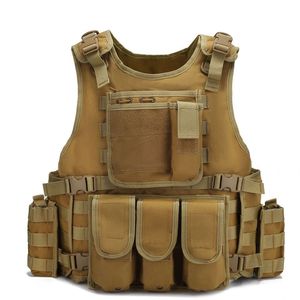Gilet Protettivo <span class=keywords><strong>Molle</strong></span> Regolabile in Poliestere Oxford per Esterni con Sgancio Rapido per Paintballisti Shun Tai - Product Image 3