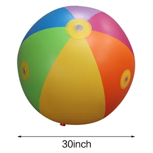 メーカーカスタム36インチインフレータブルスプリンクラービーチボールPVCボールインフレータブルウォータースプレービーチボール