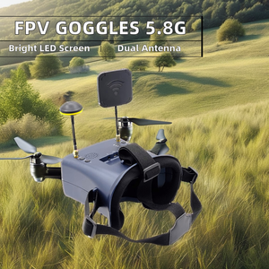 Potentes gafas FPV 5,8G 40CH Antena dual de 4,3 pulgadas Auriculares de video de alto brillo para Dron Plástico de carga de largo alcance - Product Image 4