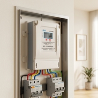 Compteur d'énergie électronique prépayé triphasé mural personnalisable avec carte IC, précision classe 1.0, 100A, affichage LCD, pour centre de données