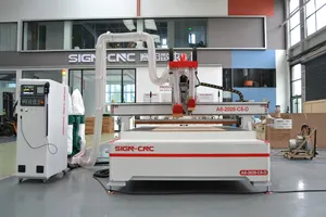 Mesin ukiran kayu, untuk pintu kabinet kayu ATC kayu CNC Router dengan sistem pemuatan