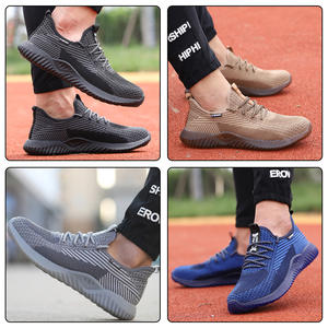 Calzado DE SEGURIDAD JIANKUN SBP CE + ASTM de Moda Calzado de Seguridad tejido volador transpirable suelas EVA + TPR zapatos de seguridad con punta de hierro/acero - Product Image 5