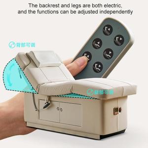 Bestseller Luxus Kosmetikliege in Beige, 2 Motoren, Elektrischer Massagetisch, Kosmetikstuhl, Spa-Behandlungsliege - Product Image 3