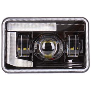 Faro LED Rectangular de 4x6 Pulgadas con Luz de Circulación Diurna para Camión Semi Peterbilt 379, Compatible con Kenworth T400 T800 - Product Image 3
