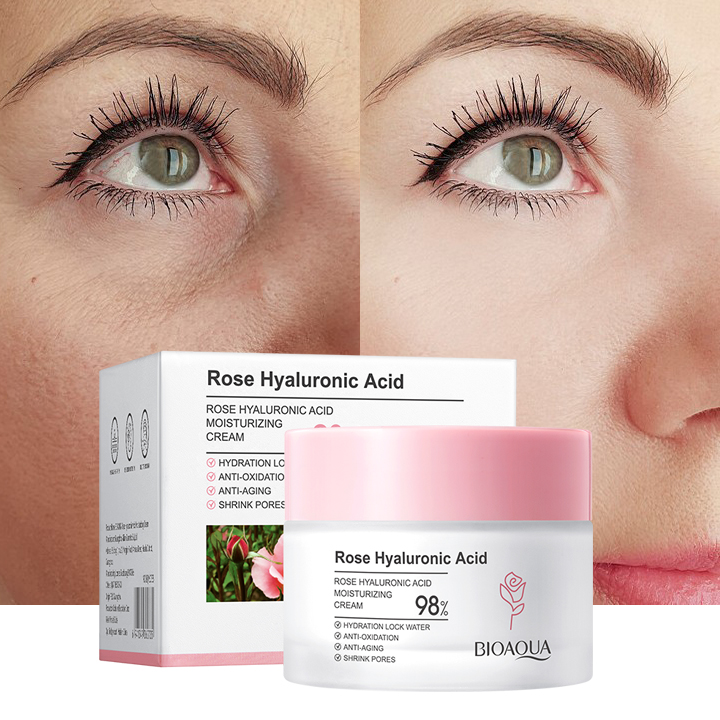 Bioaqua Rose Hyaluronzuur Gezichtscrème Hydraterende Reparatie Gladde Anti Whitening Huidverzorgingscrème Gezichtsschoonheidsproducten