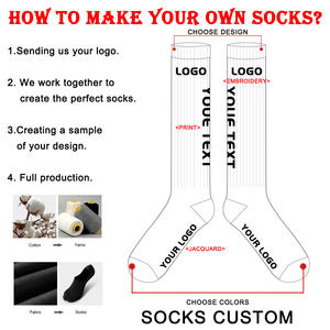 Chaussettes Zonekki Logo personnalisé <span class=keywords><strong>Femme</strong></span> Grande taille Chaussettes cuissardes en coton Jeunes filles Chaussettes longues au-dessus du genou en provenance de Chine - Product Image 5