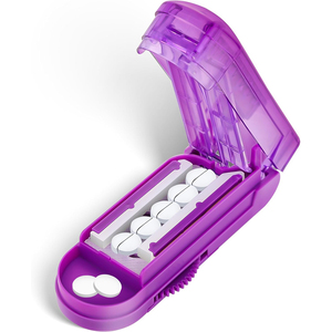 Cortador de Pastillas Portátil Morado, Divisor de Múltiples Pastillas, Hecho de Plástico Resistente, Suministro del Fabricante en Stock - Product Image 1