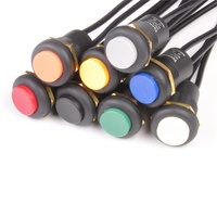 Vente en gros 16mm 12V 24V Interrupteur à bouton-poussoir étanche Iiluminated pour voiture de course