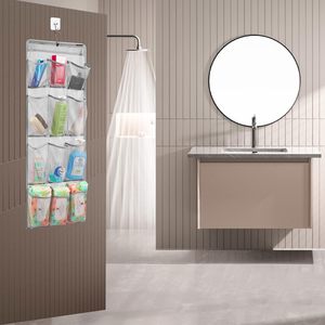 Mesh <b>Shower</b> Organizer 12 Pockets Hanging <b>Caddy</b> Quick Dry Bathroom Storage for Toiletries Wall Mounted Rectangular 60X70cm - Product Image 6