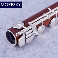 MORESKY Redwood Flute 17 Open Hole Silver Plated E Key Rosewood Mopane Professional C Tone C Major MFL-202(OEM)