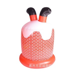 Modelo Inflable de Santa Claus Subiendo la Chimenea, Decoración Navideña de PVC para Jardín 2022.5 - Product Image 4