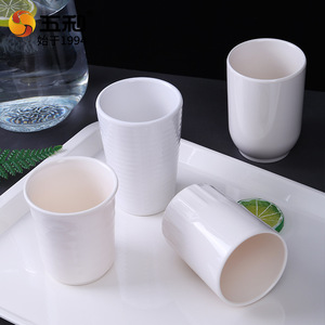 Gowa White Melamine Tumbler 201-300ml Break Resistant Hotel Restaurant Use - Product Image 3