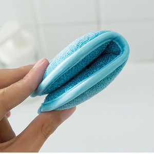 Éponge de nettoyage double face en <span class=keywords><strong>microfibre</strong></span>, chiffon de cuisine en <span class=keywords><strong>bambou</strong></span> anti-peluchage, éponge multifonction pour la vaisselle domestique - Product Image 5