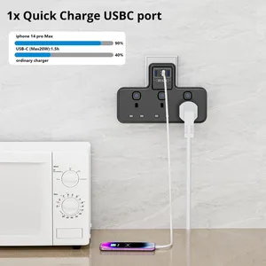 Bán buôn mở rộng ổ cắm với USB đa chức năng chuyển đổi điện UK tiêu chuẩn không dây Power Strip - Product Image 2
