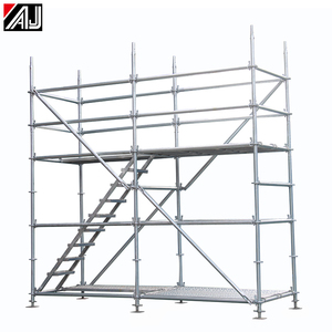 Schnell aufgerichtetes multi direktion ales Hochleistungs-Stahlring schloss gerüst feuer verzinktes Ringlock-Gerüst - Product Image 3